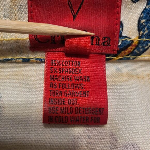 V Christina Women's Butterfly Denim Jacket SMALL - Picture 8 of 9